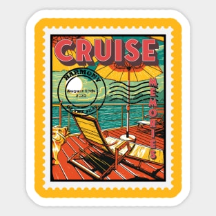 Pop Art and Paradise: A Cruise Memory Canvas Sticker